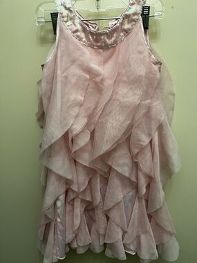 Place Pink Layered Ruffle Party Dress